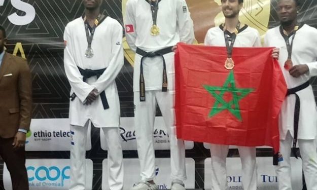 Taekwondo WT/Coupe du Président de la Fédération Mondiale de Taekwondo Zone Afrique /Addis-Abeba 2025,Arnold Nkoy s’adjuge la médaille de bronze.