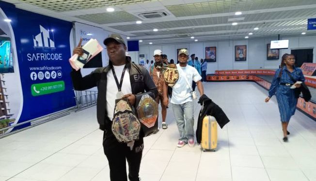 Arts Martiaux:Après avoir brillés au WOCC à Istanbul (Turquie),les congolais de retour avec des ceintures mondiales ce mardi par l’aéroport de Ndjili.